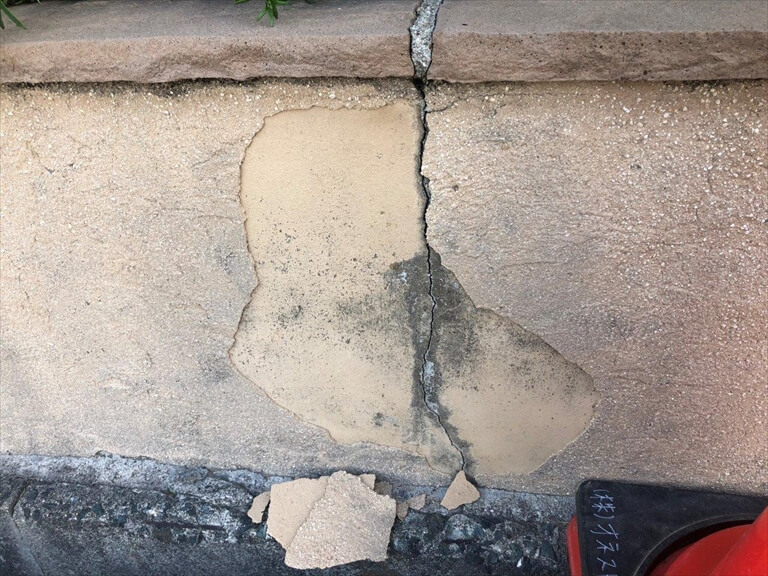 擁壁のクラック